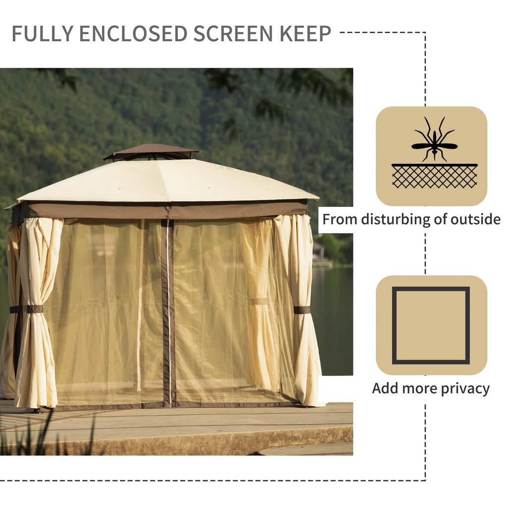 Outdoor Patio Gazebo Canopy with Soft Top H6417