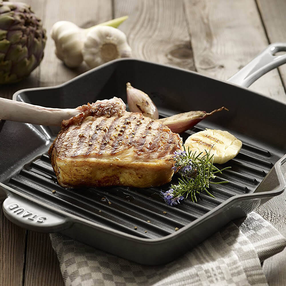 Matt Black Square Grill Pan I92941
