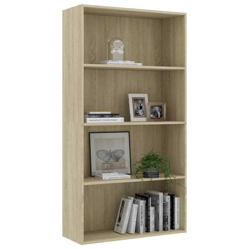 Sonoma Oak 4-Tier Book Cabinet Chipboard P182