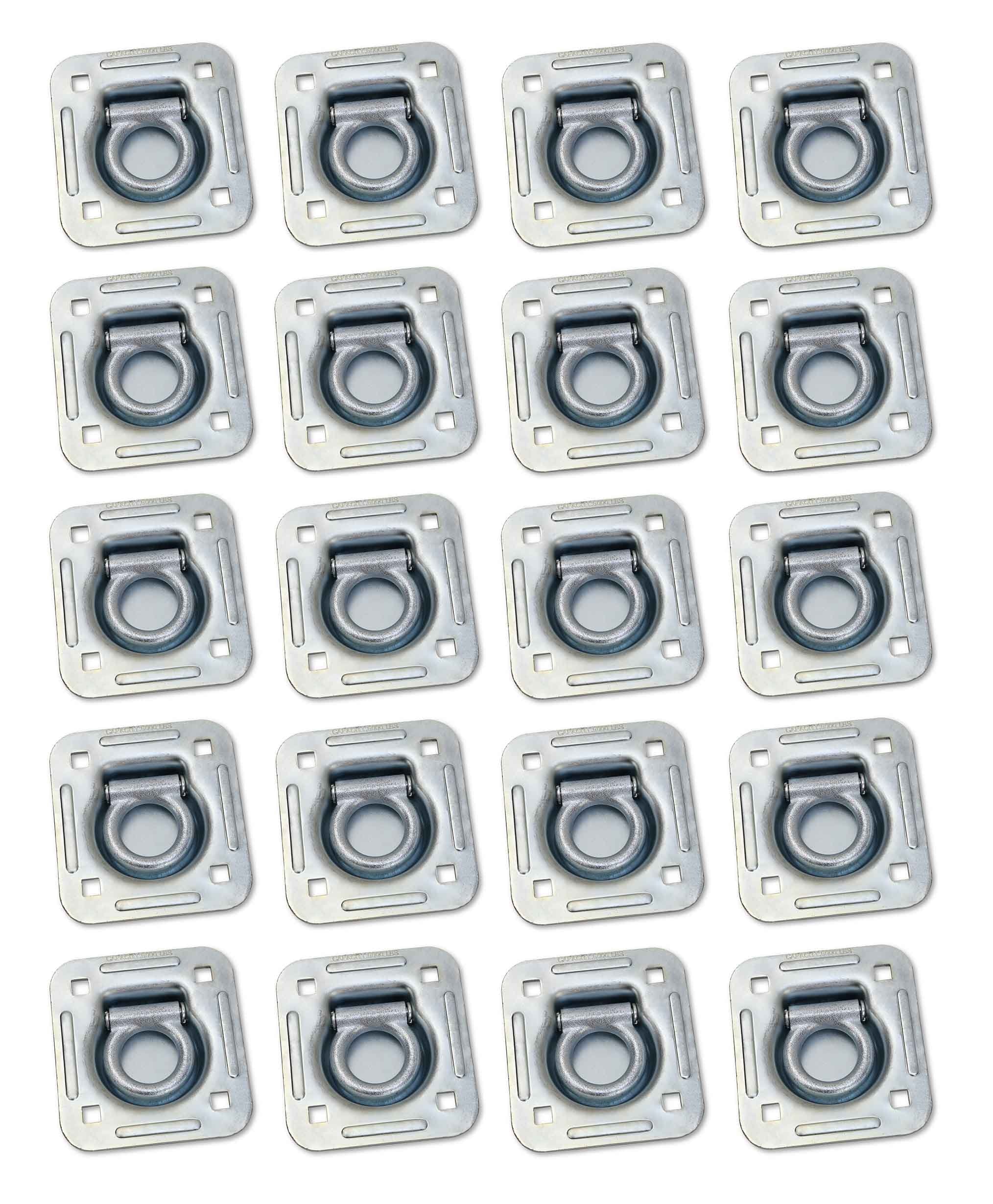 Recessed D-Rings for Trailer RV Flush Mount Tiedown, Pack 20 T853