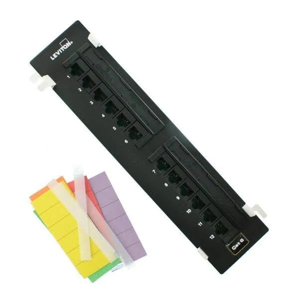 12 Ports CAT 6 Black Patch Panel X212189