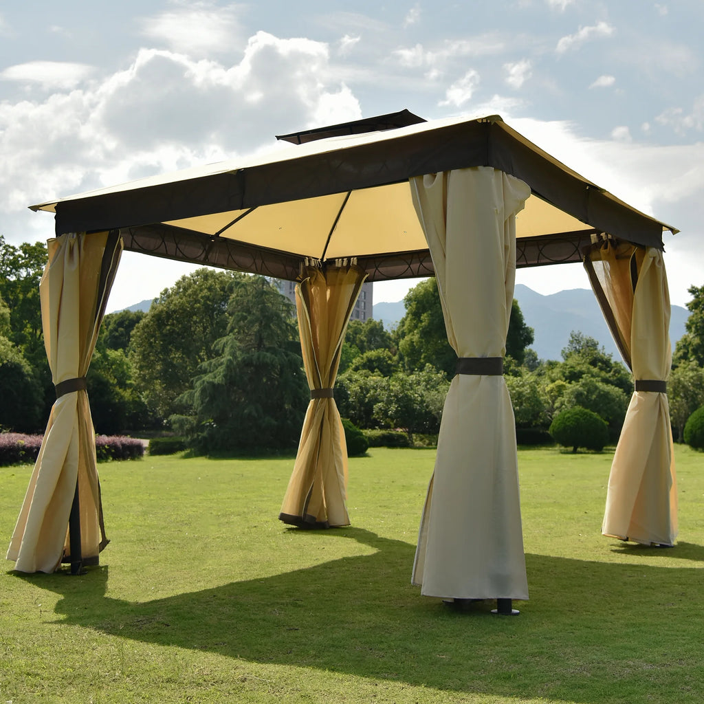 Outdoor Patio Gazebo Canopy with Soft Top H6417