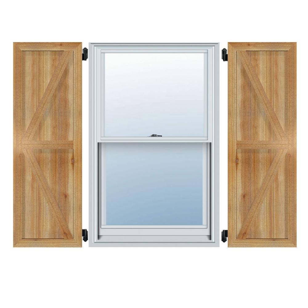 Rough Sawn Western Red Cedar Framed Board-n-Batten Shutters M891861