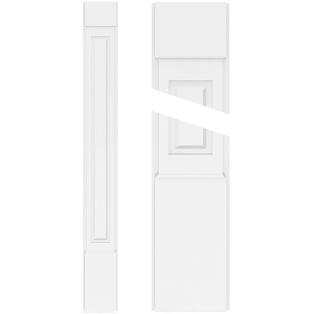12x22W x 96x22H Raised Panel PVC Pilaster S599