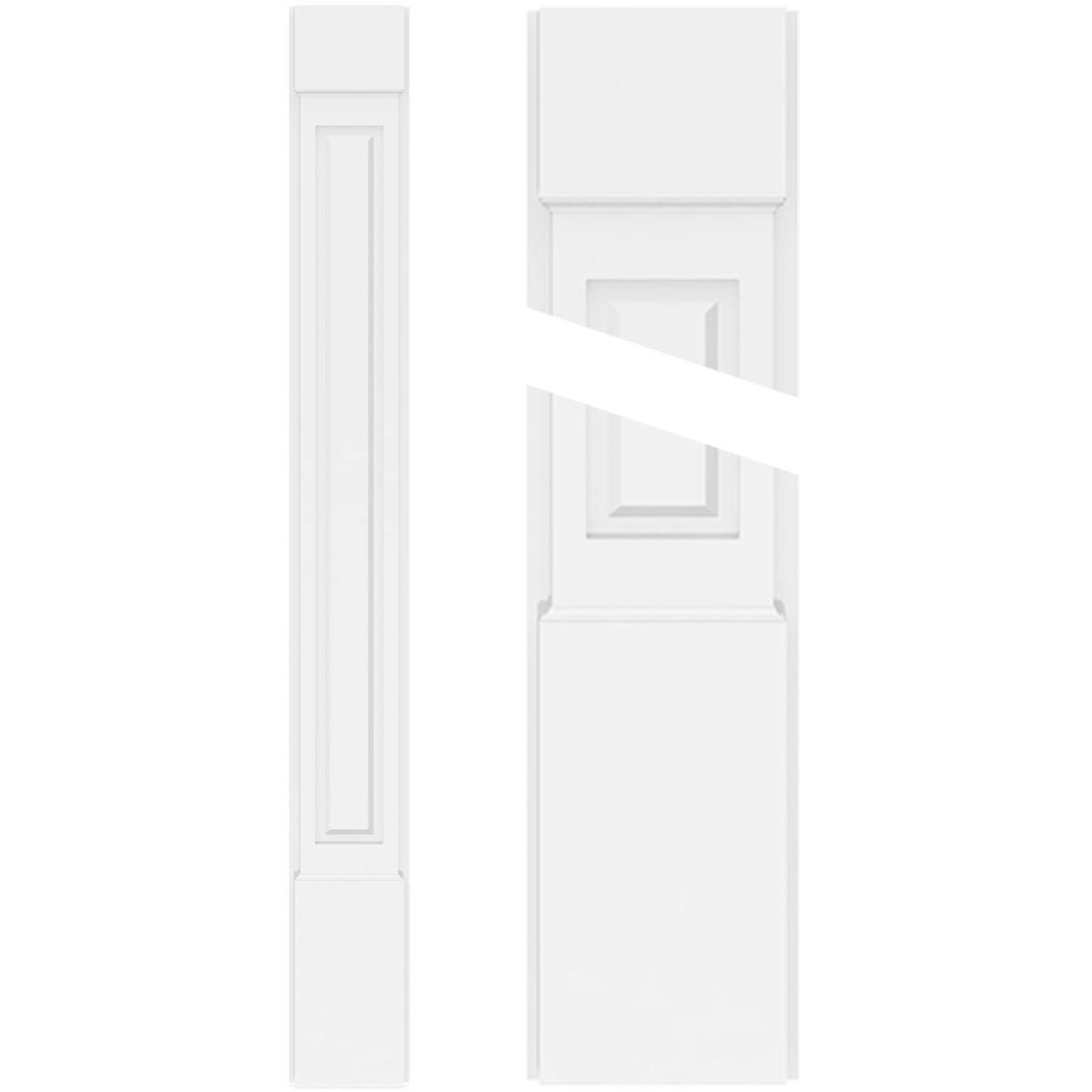 12x22W x 96x22H Raised Panel PVC Pilaster S599