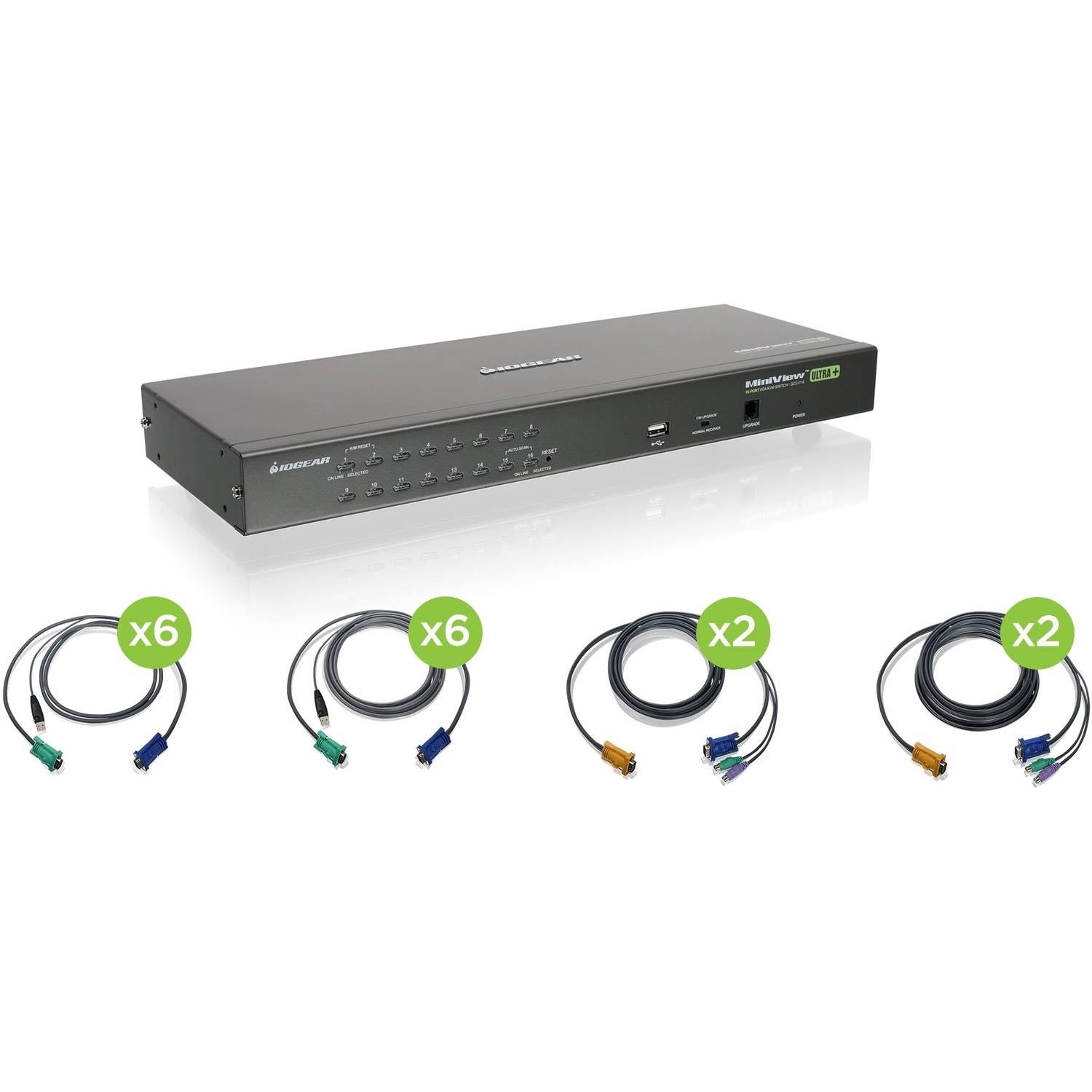 16-Port USB PS/2 Combo KVM Switch with Cables Y501143