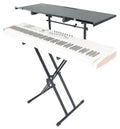 2-Tier X-Stand Keyboard or DJ Stand with Quick Release and Shelf I923