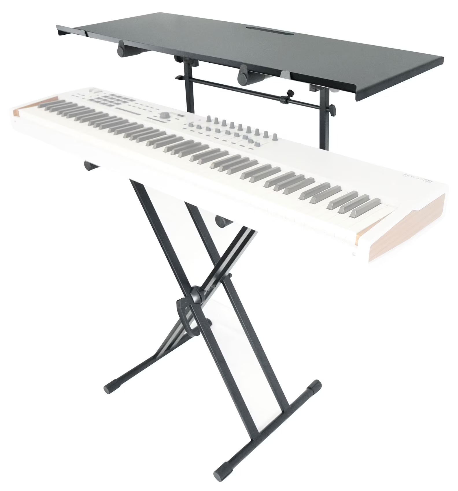 2-Tier X-Stand Keyboard or DJ Stand with Quick Release and Shelf I923