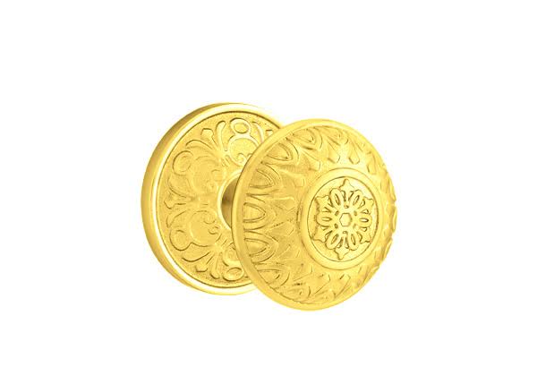 Polished Brass Privacy Knob with Rosette U887693
