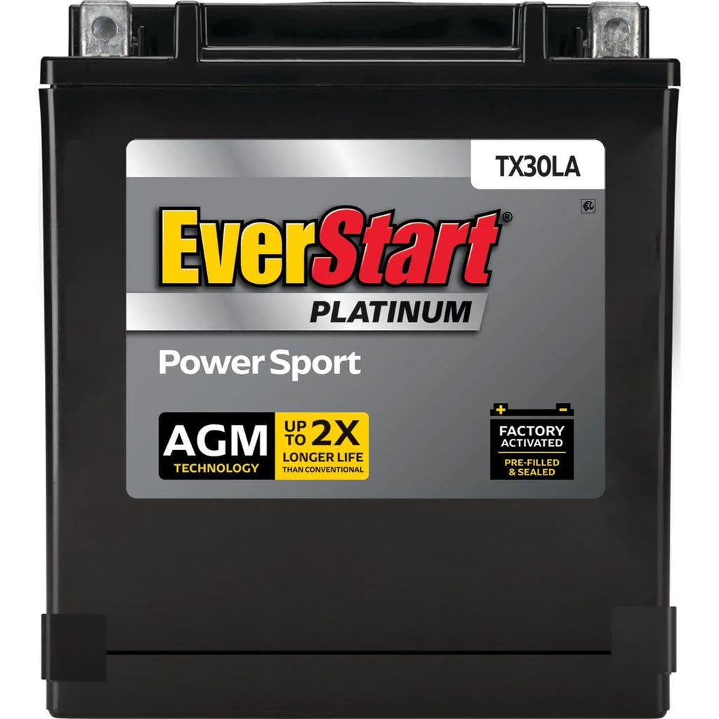 Premium BOXED AGM PowerSport Battery, Group Size TX30LA 12Volt, 385 CCA X419552