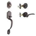 Tuscan Bronze Door Handleset with Left Hand Lever Trim J945