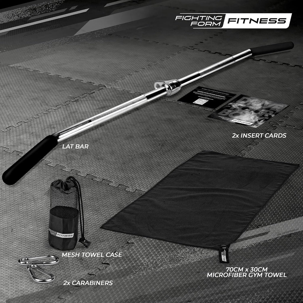 LAT Pull Down Bar, 600LB HD Max, Wide 47” Wingspan, Knurled Grips, Pack of 2 B501