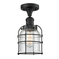 Small Bell Cage 1 Light Semi-Flush Mount LED S704324