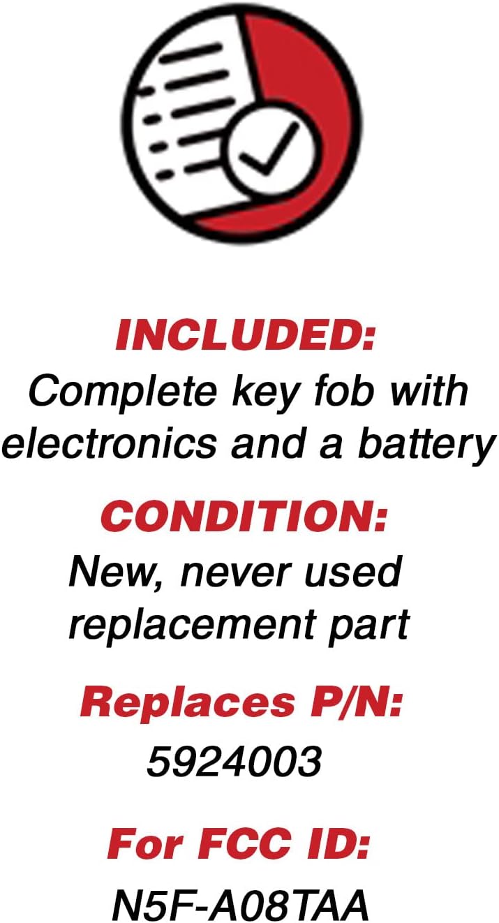 Keyless Entry Car Remote Uncut Ignition Flip Key Fob (Pack of 2) R815