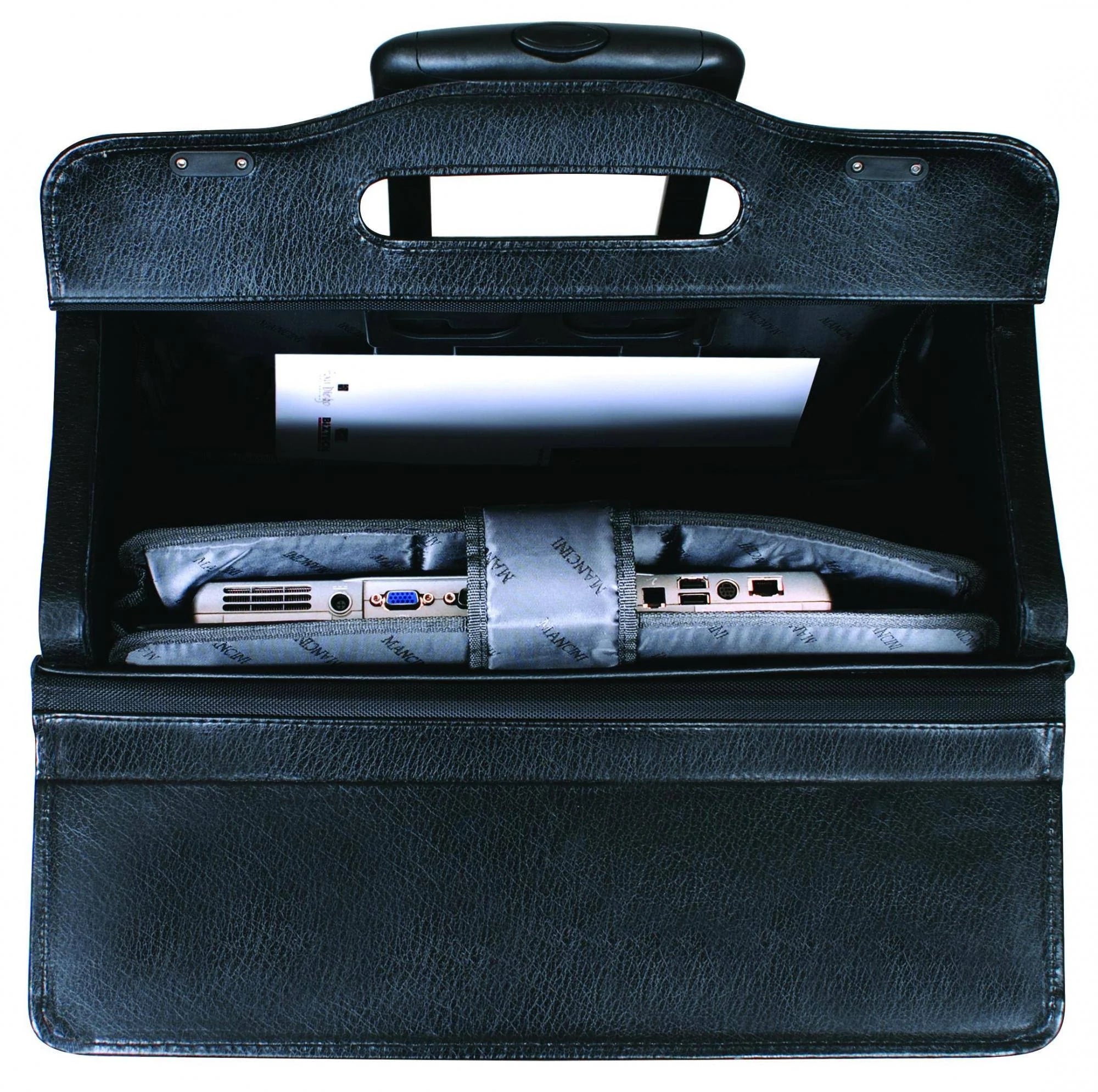 Black Wheeled Laptop Catalog Case Y5104
