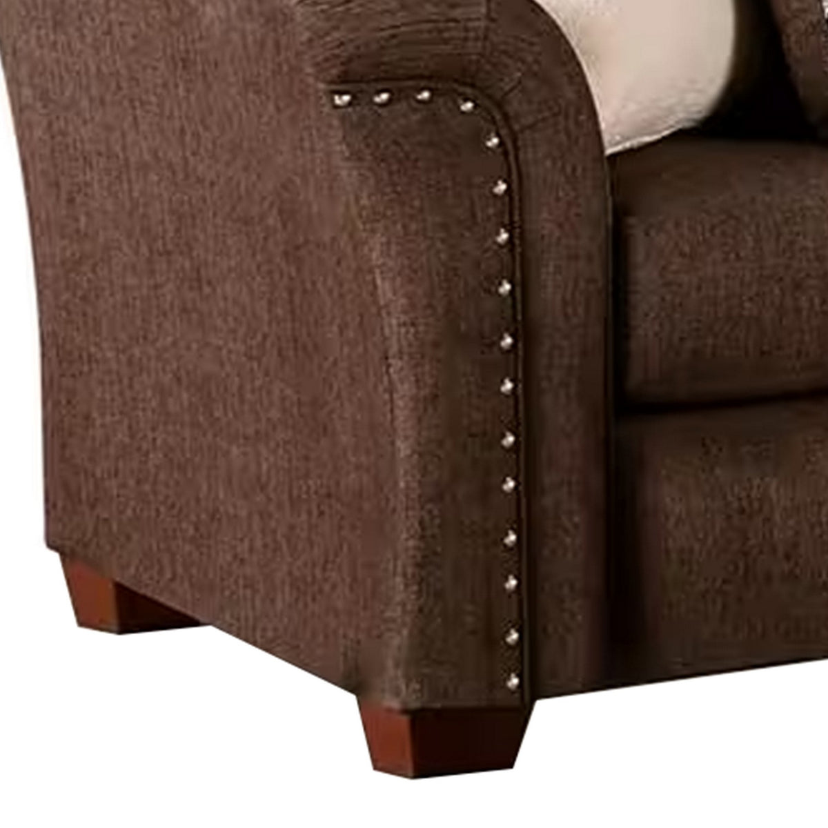 Brown Linen Modern Sofa G6701