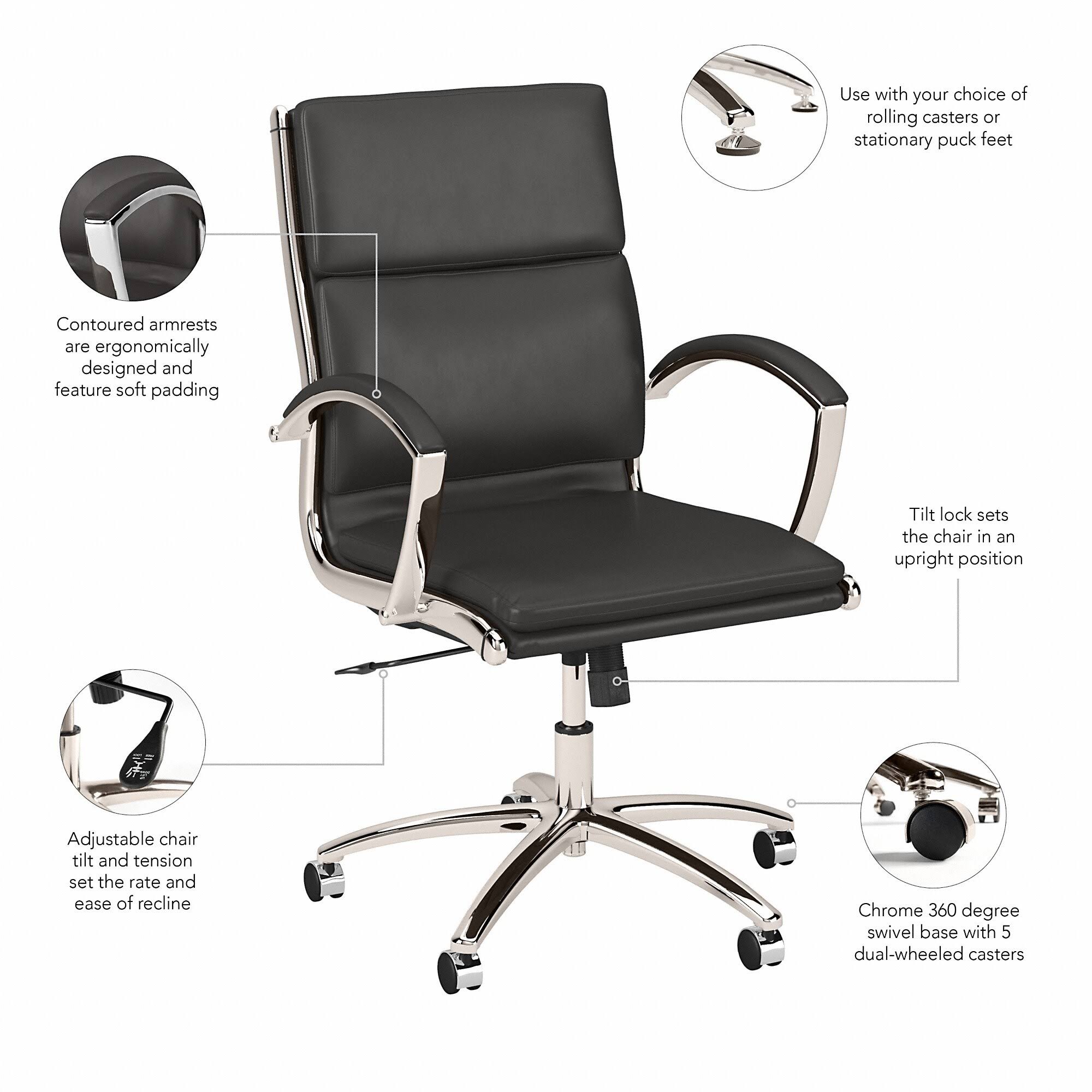 White Leather Executive Office Chair S331122