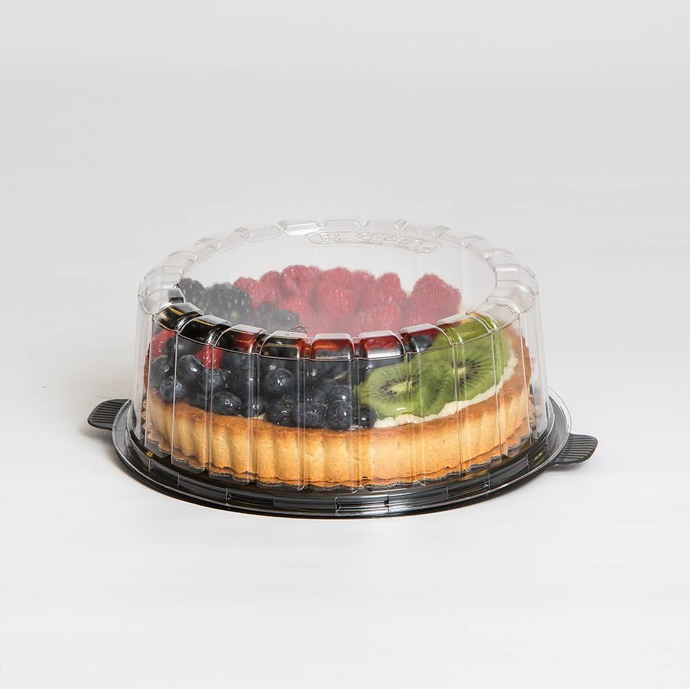 Single Layer 7 inch Low Dome Plastic Cake Containers Case of 100 Q20943