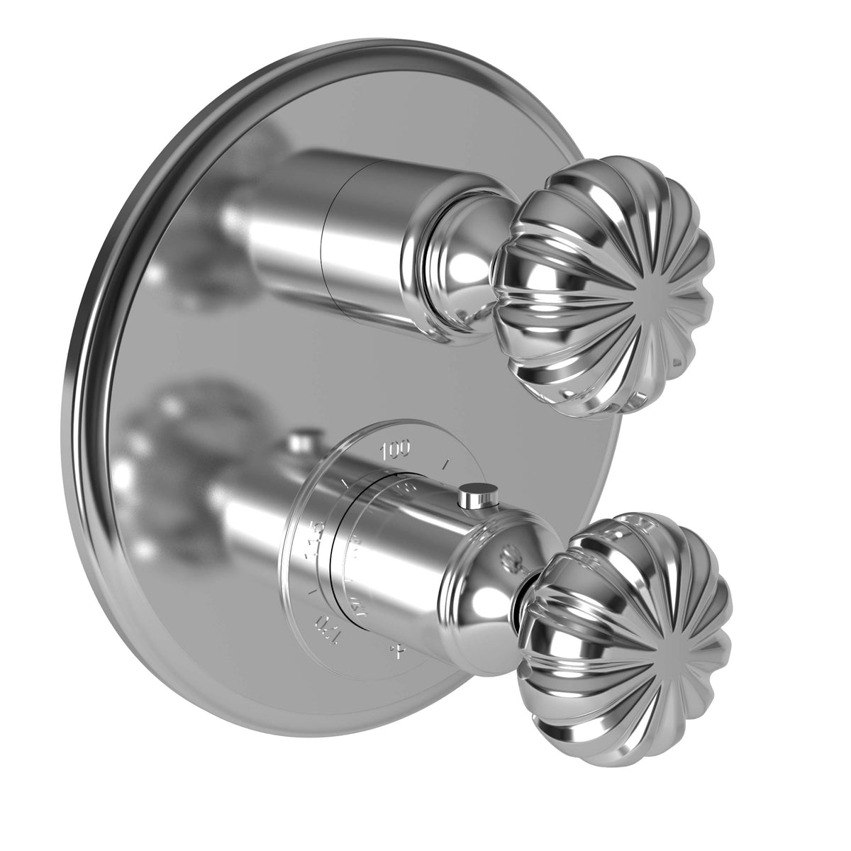 Polished Chrome Thermostatic Trim Plate with Handle D88641