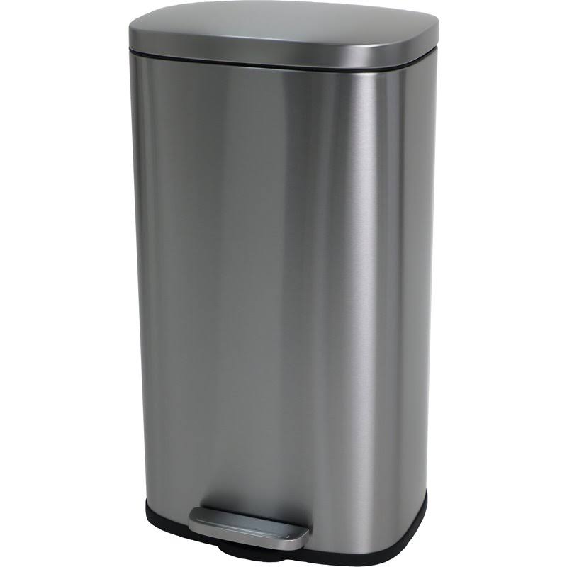 8 Gallon Stainless Steel Trash Can with Soft Closing Lid Y5645
