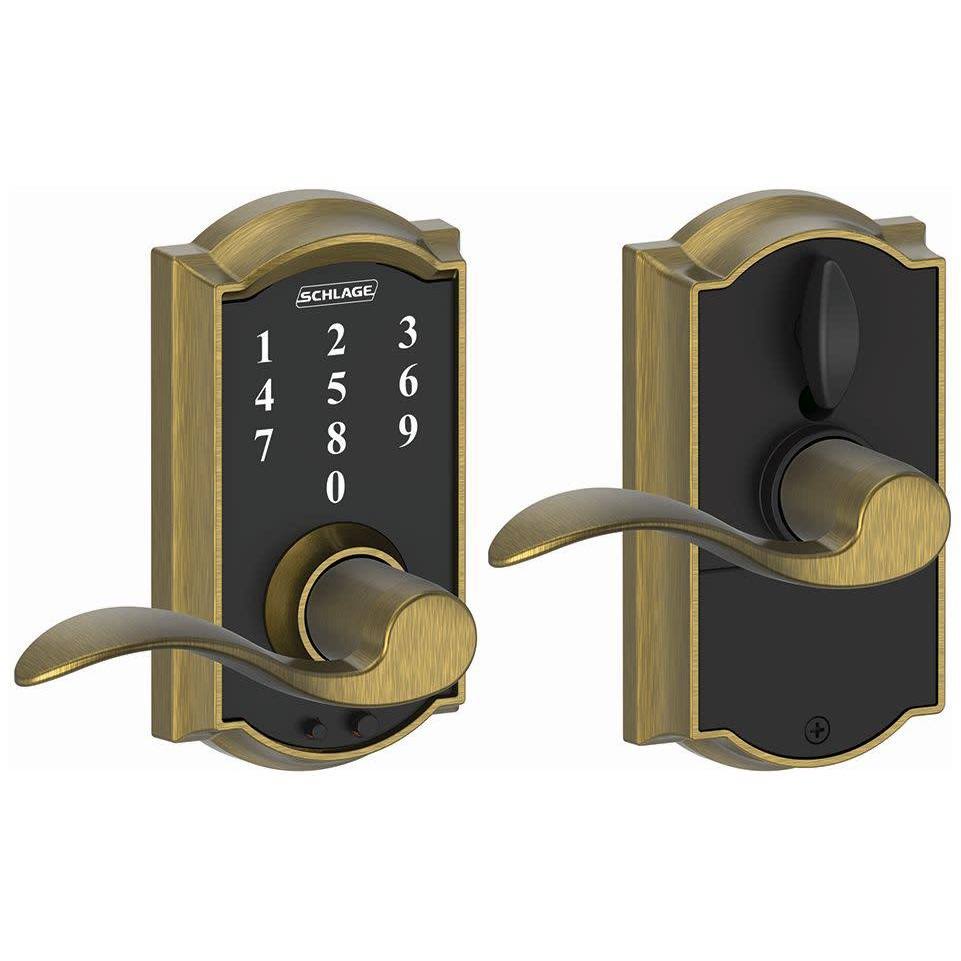 Antique Brass Touch Lock with Accent Lever Z458697