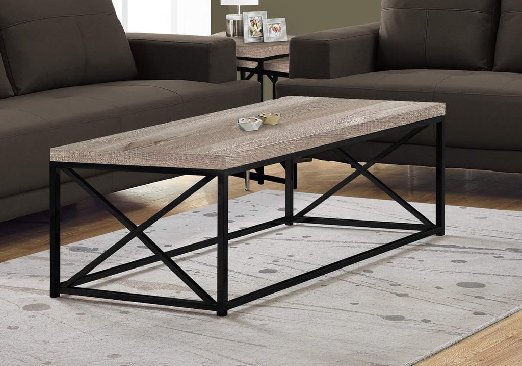 Cappuccino Gold Coffee Table with Metal Frame G533