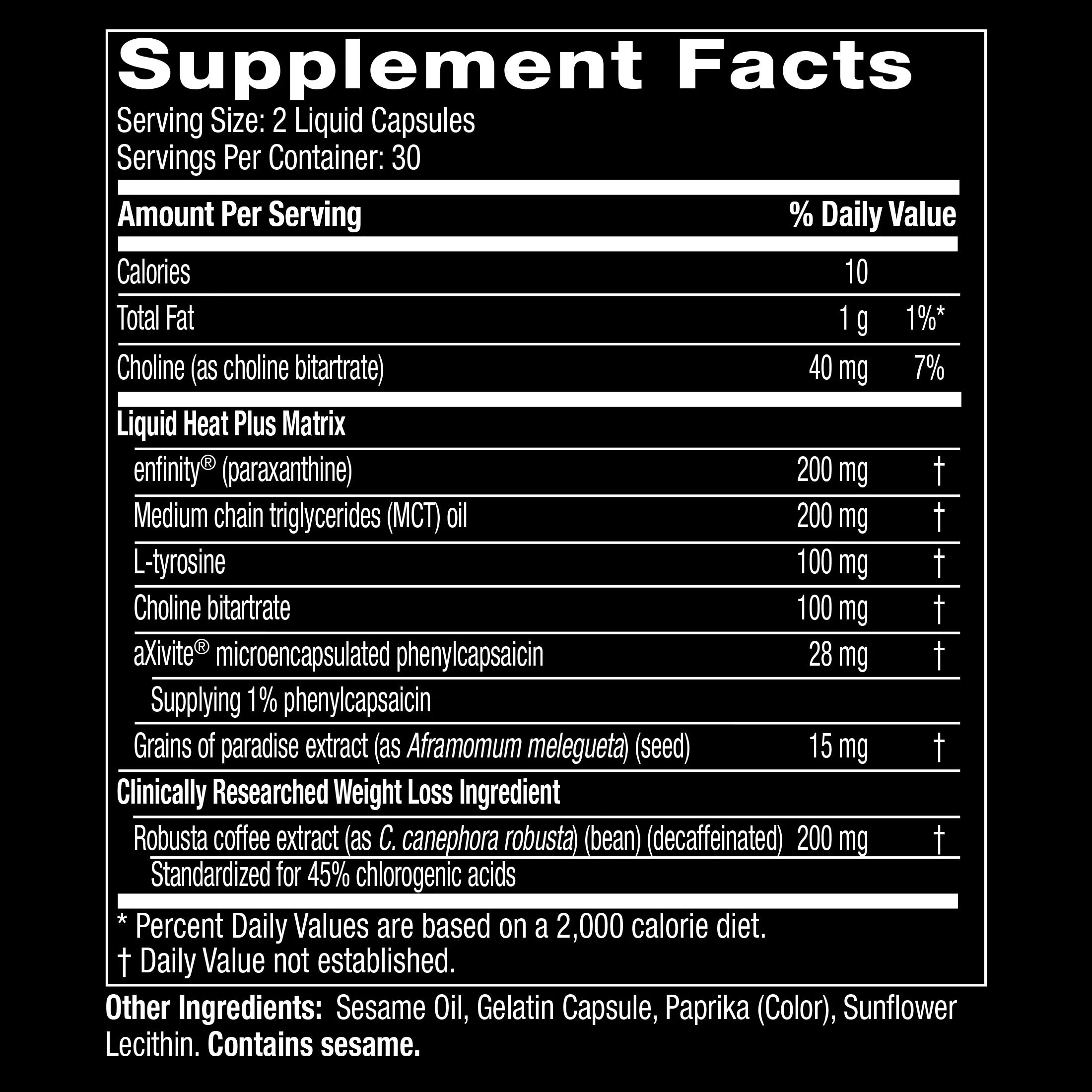 60 Ct Thermogenic Weight Loss Supplement Pills Q112954