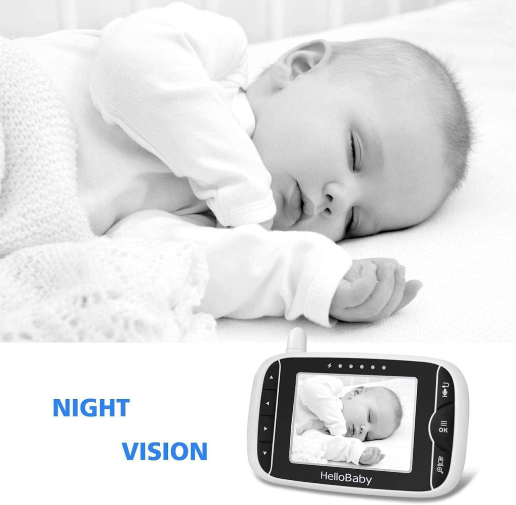 Video Baby Monitor with Camera and Audio, Night Vision, Talk Back, 960ft Range, Pack of 2 C13654