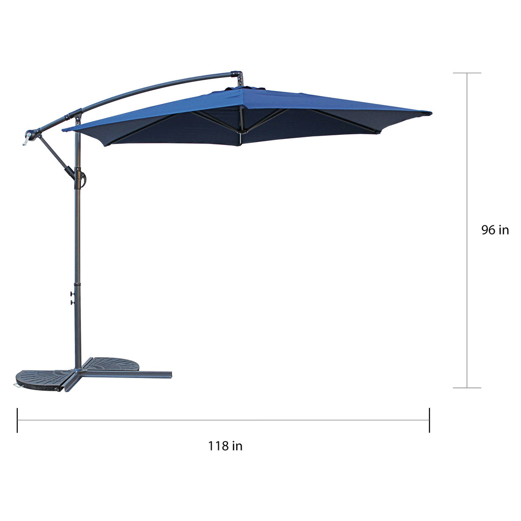 10 Foot Cantilever Crank Umbrella - Khaki T3303