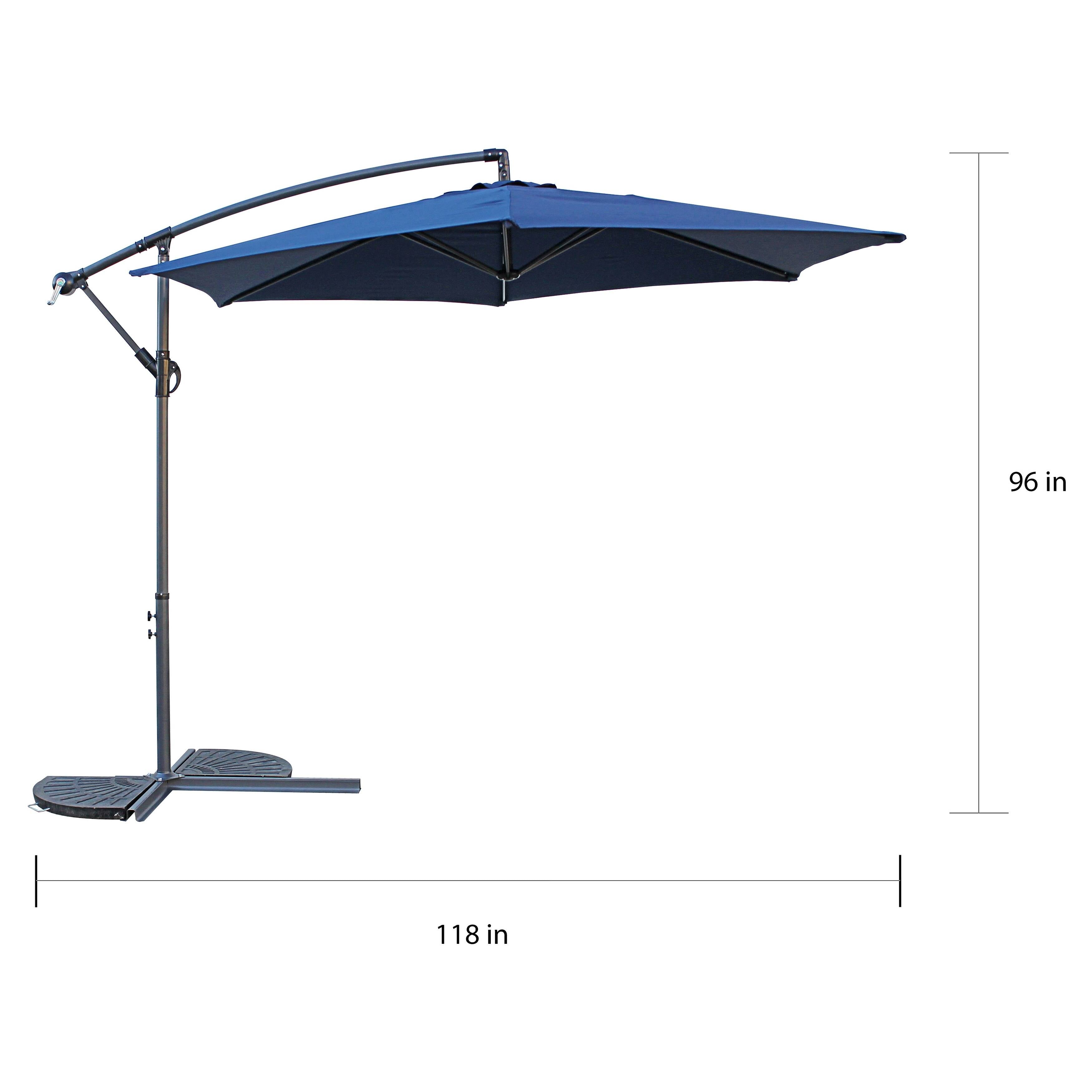 10 Foot Cantilever Crank Umbrella - Khaki T3303