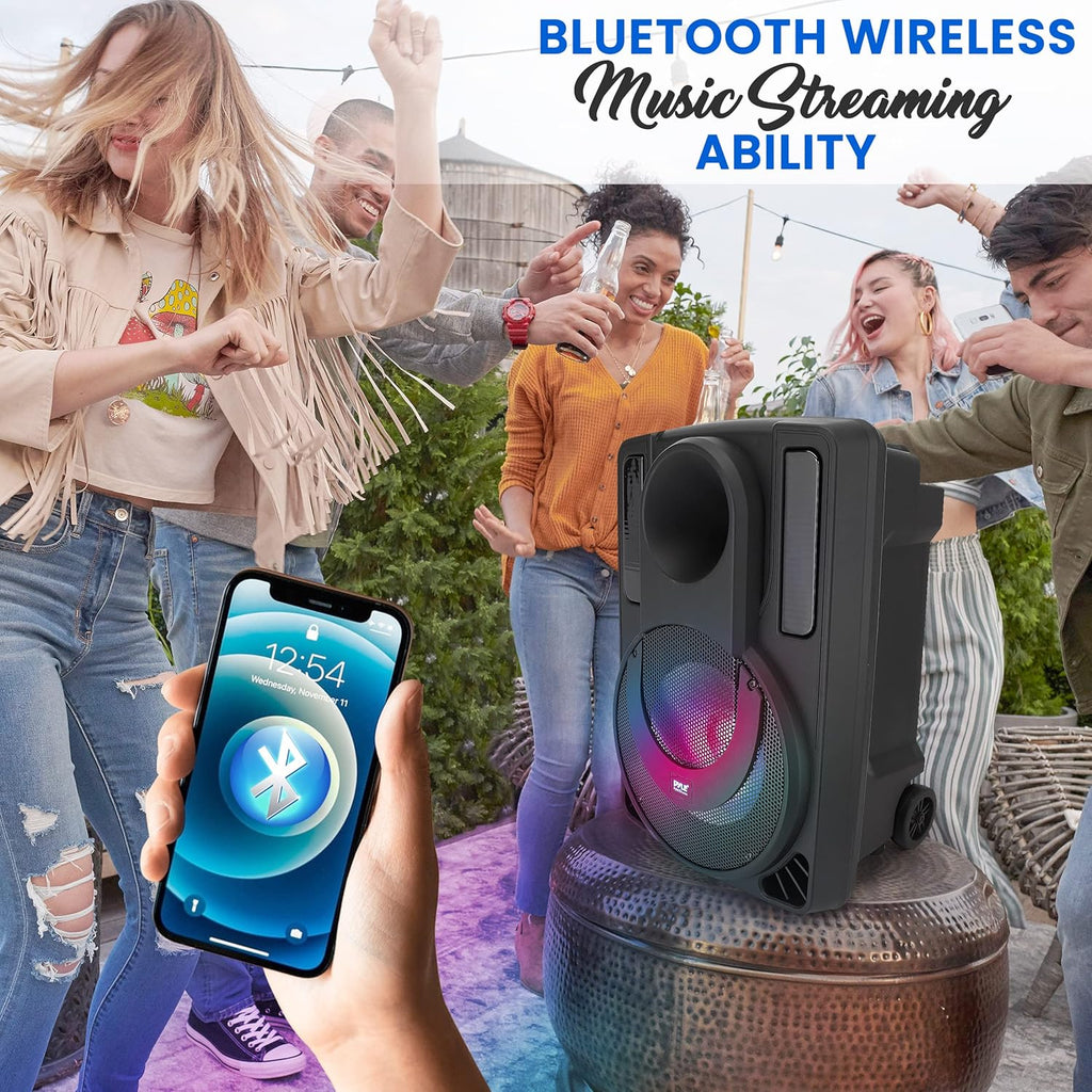 12’’ Portable PA Speaker System with Two Wireless Mic F382
