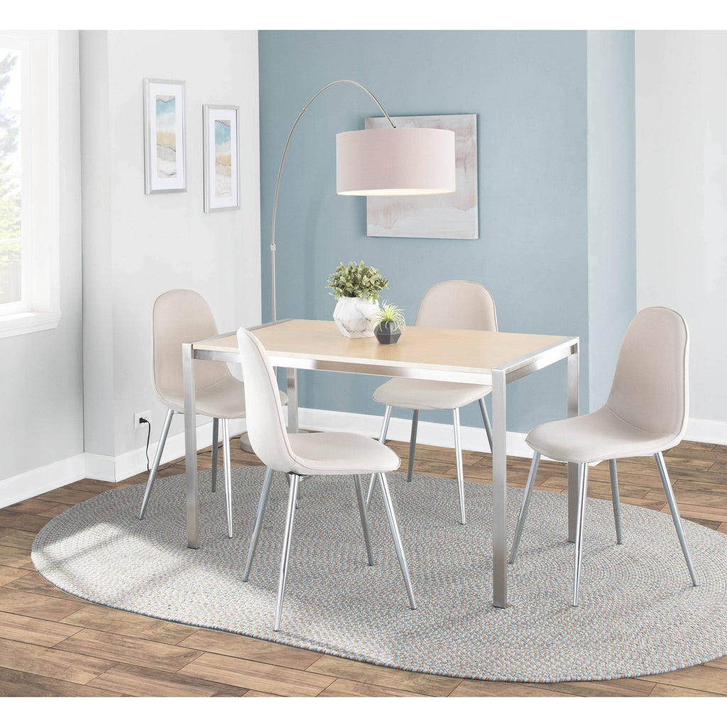 Cream Velvet Pebble Chair Set of 2 C529