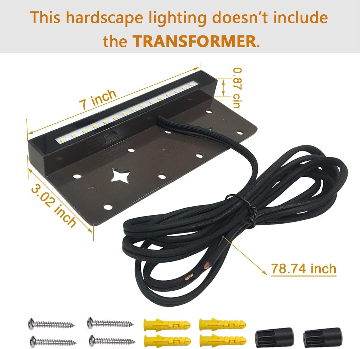 8-Pack 7 Inch 4W LED Hardscape Paver Light, IP65 Waterproof, Soft White 2700K Z3217