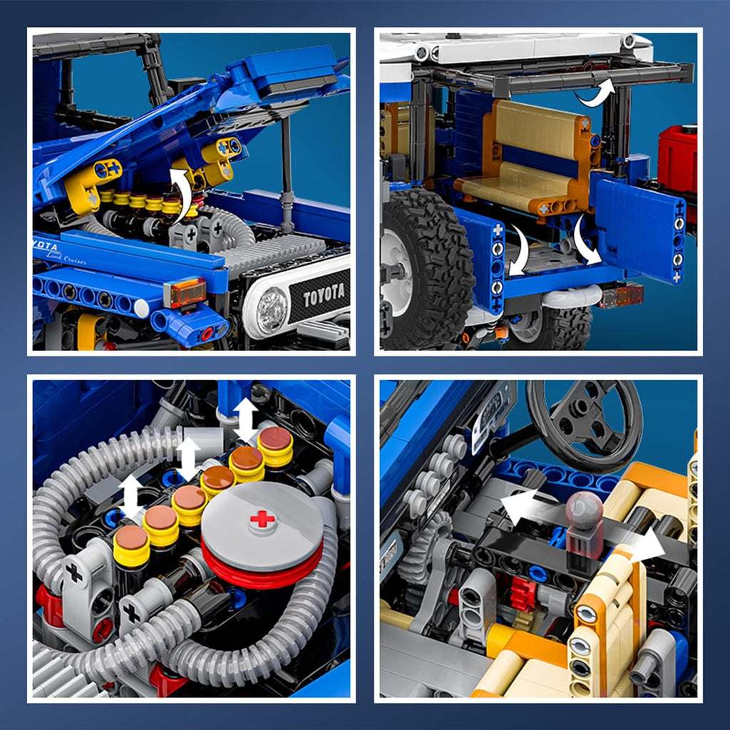 Technic Off-Road FJ40 Building Set, 1:12 Scale Model Car Kit (2101 Pieces) T737
