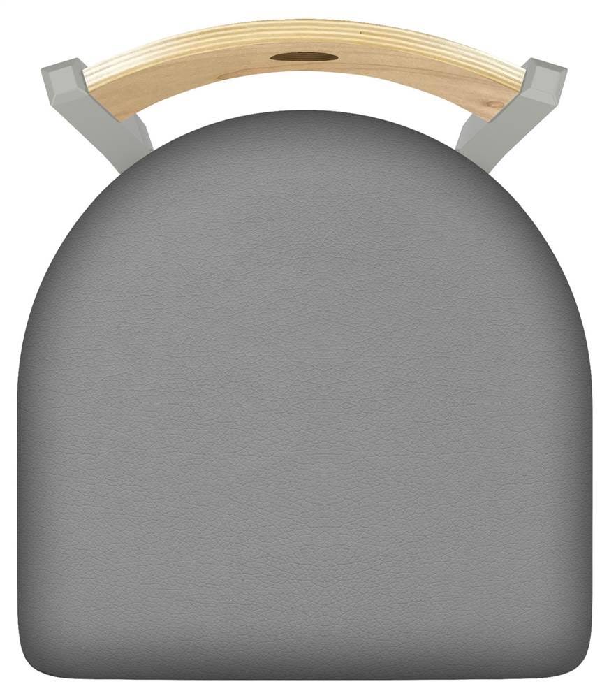 18x22 Chair with Anodized Nickel Finish, Natural Back, Folkstone Grey Seat V206