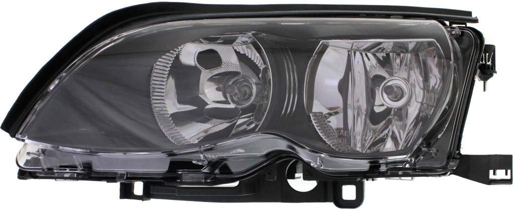 Passenger Side Halogen Headlight Assembly with Bulbs J430