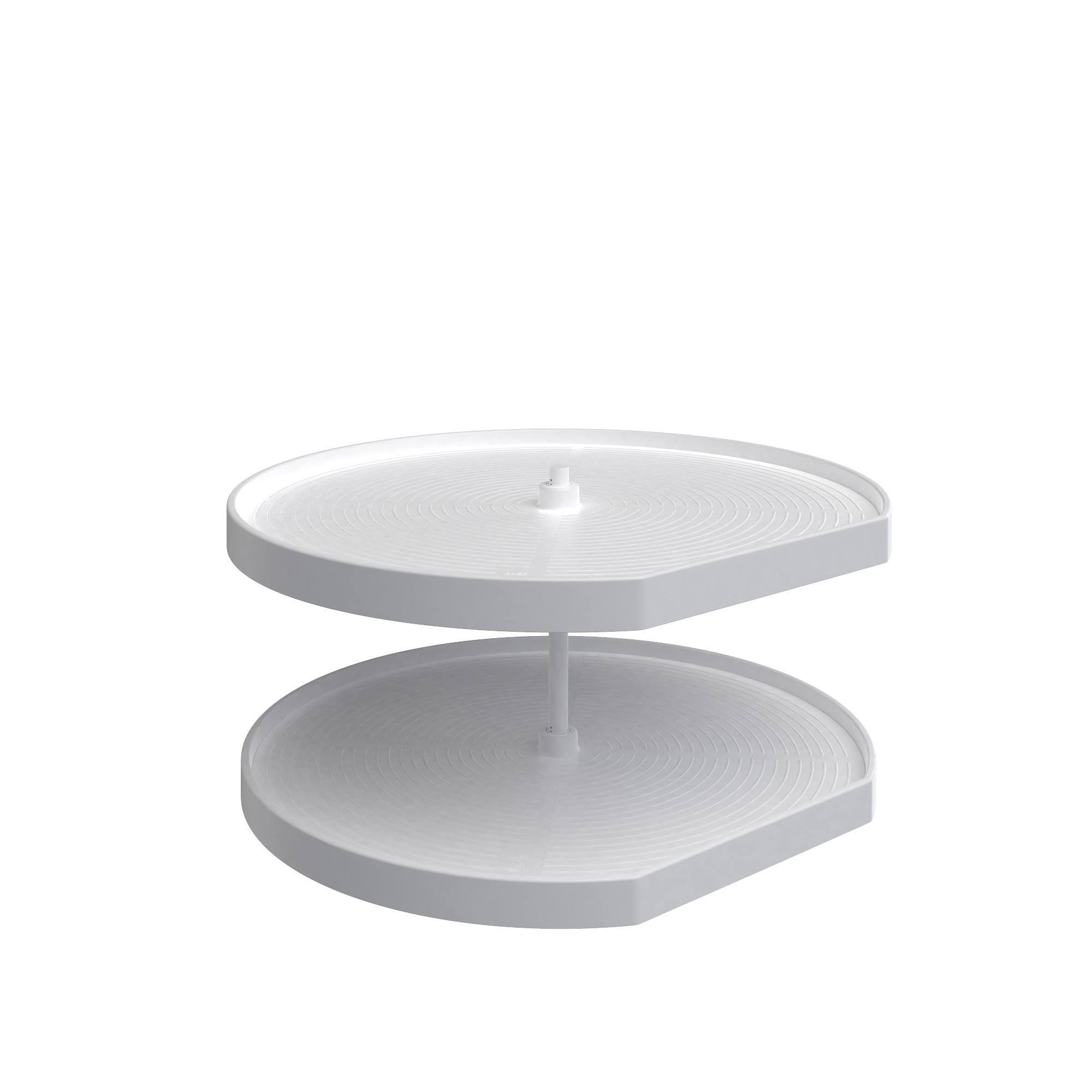 White Polymer 2-Shelf Lazy Susan Q7064
