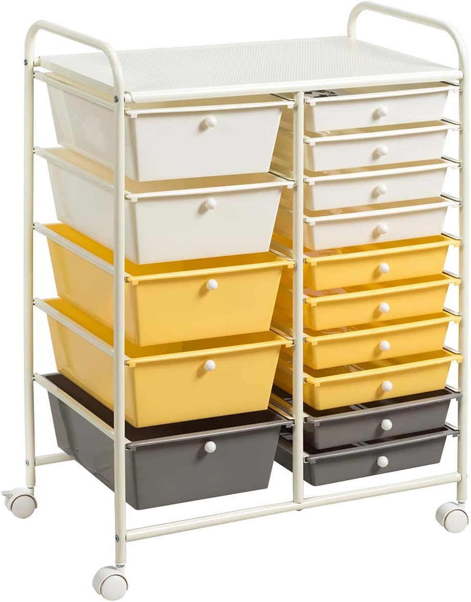 15-Drawer Rolling Storage Cart P703