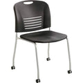 Stack Chairs with Casters - Plastic Seat - Plastic Back I5023