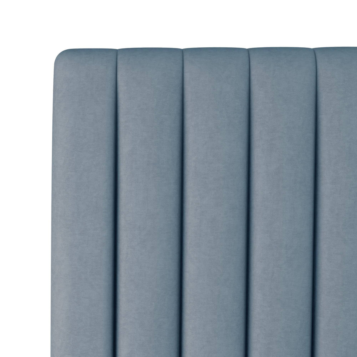 Light Blue Velvet Twin Headboard J741