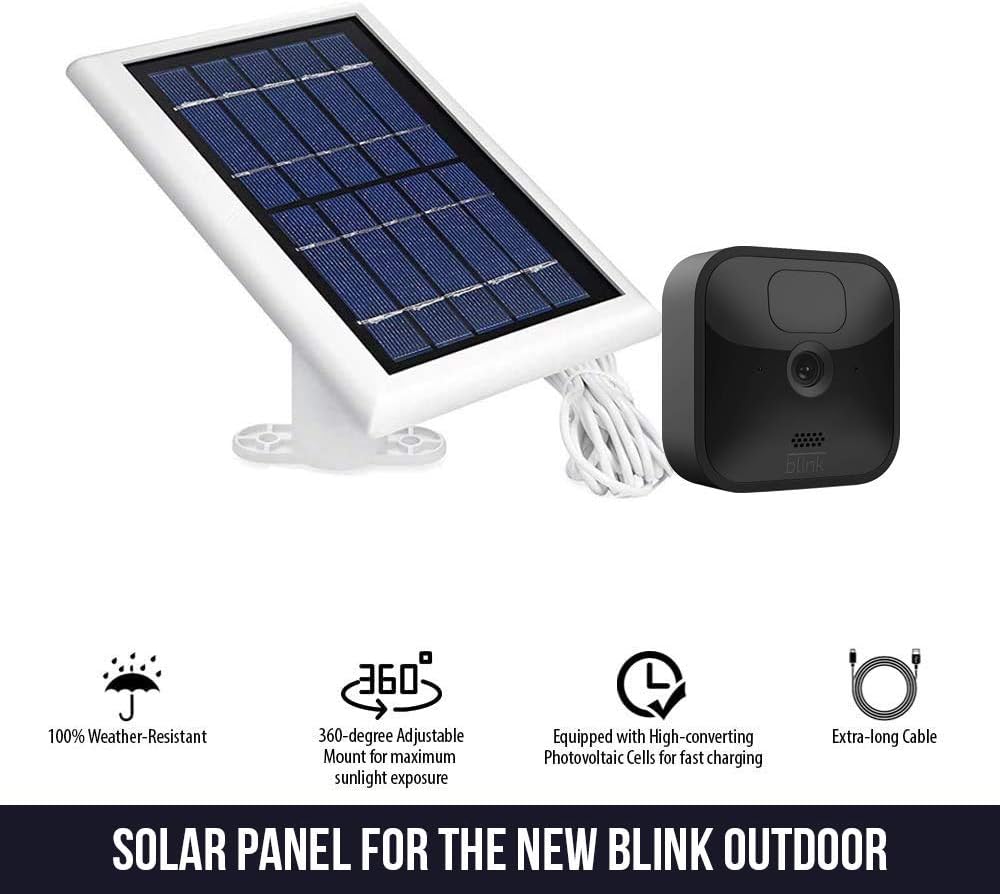 3-Pack White Solar Panel with Internal Battery for Blink Outdoor Camera M448