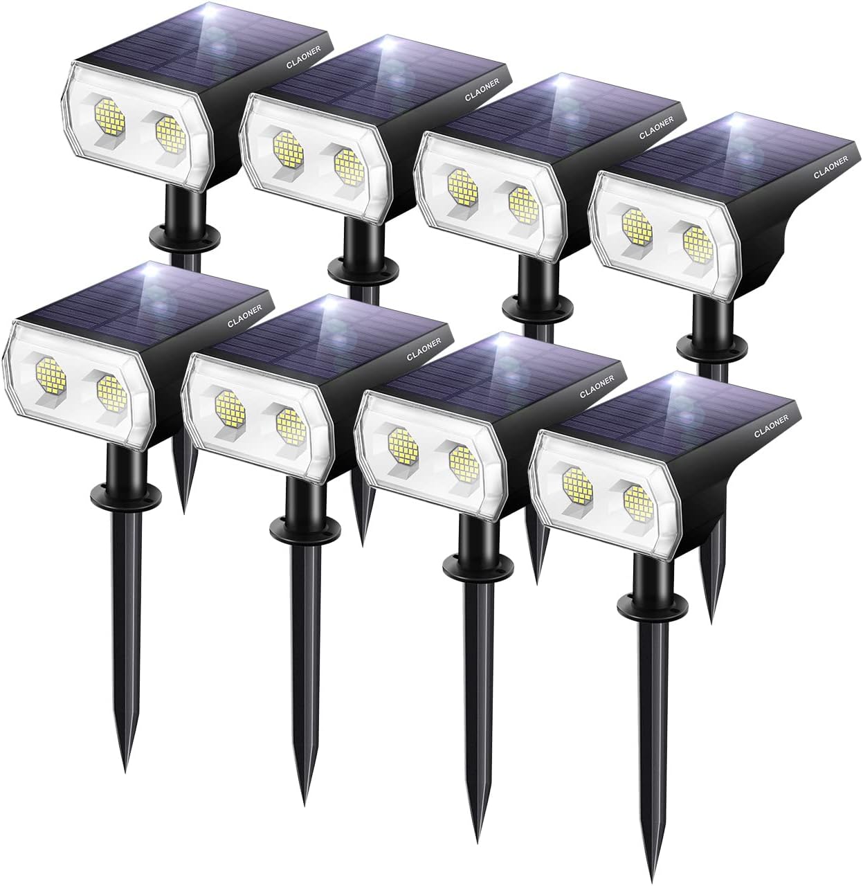 4 Pack Cold White Solar Landscape Spotlights N20602
