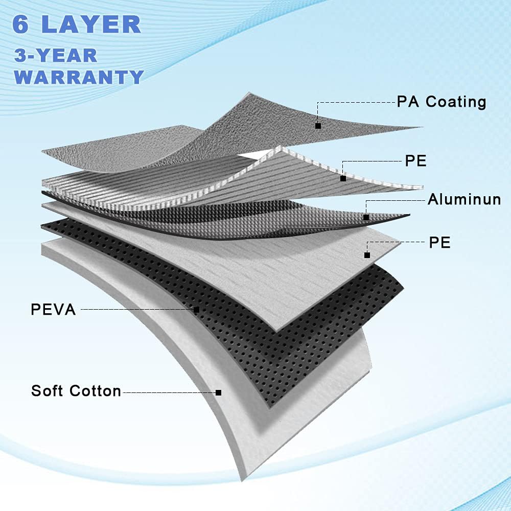 6 Layers Waterproof SUV Car Cover with Zipper Door (181 to 190 inches) G988