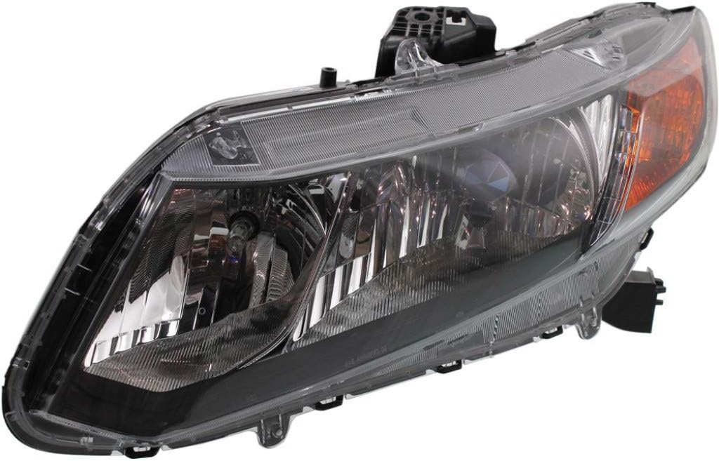Black Housing Headlight Pair with Bulbs O706624