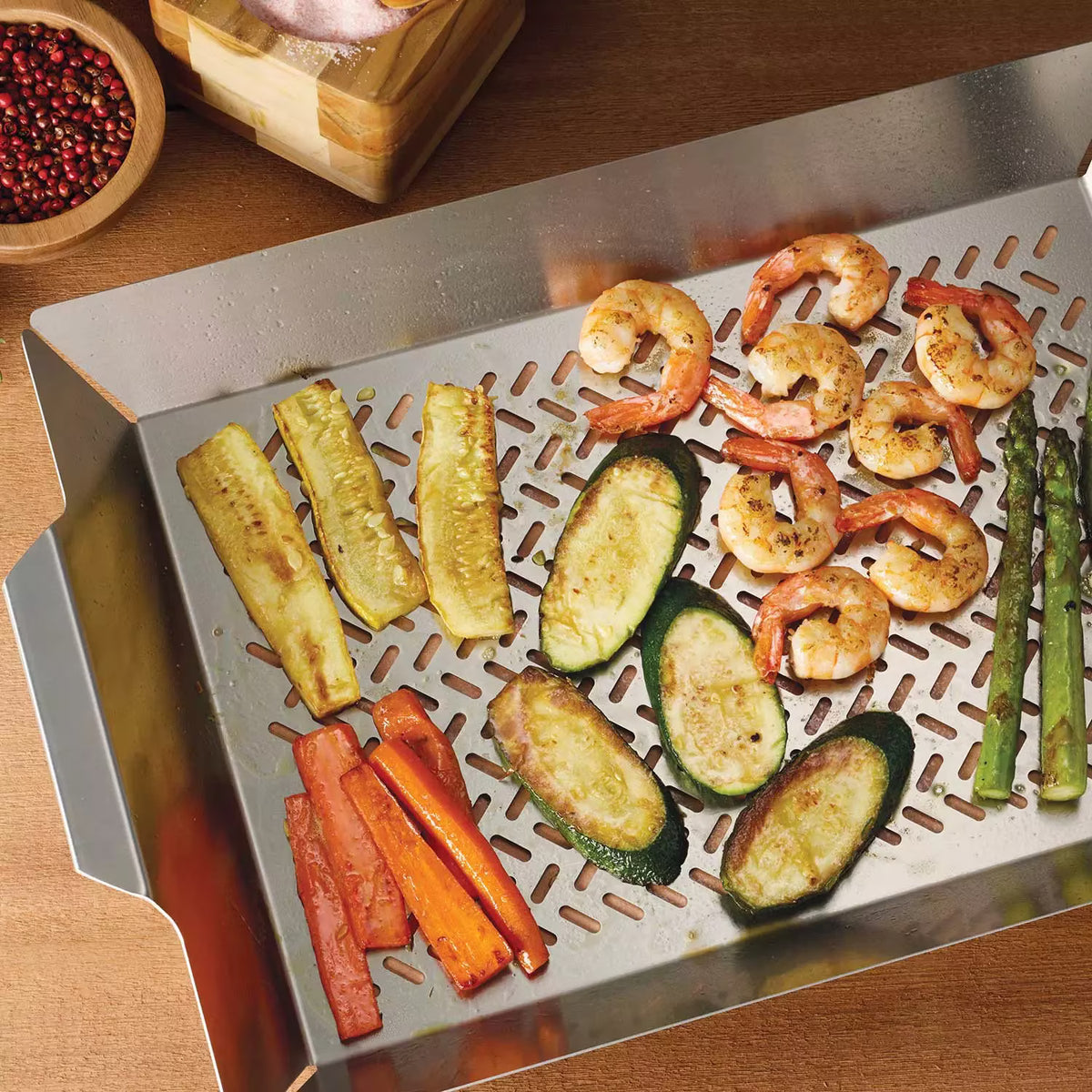 2-Piece Outdoor Roasting Grill Pan Set A4435