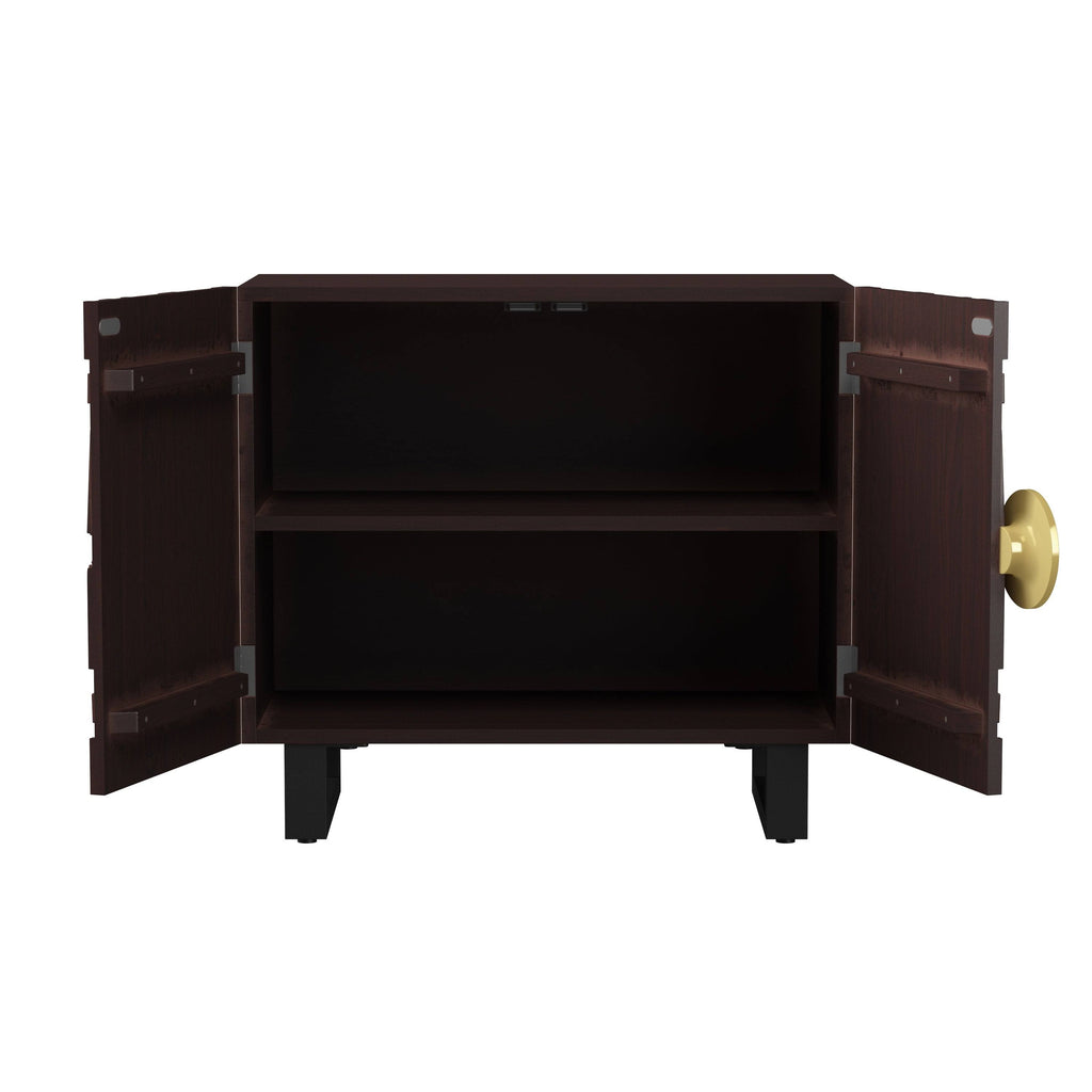 Dark Walnut Wood Sideboard V9326
