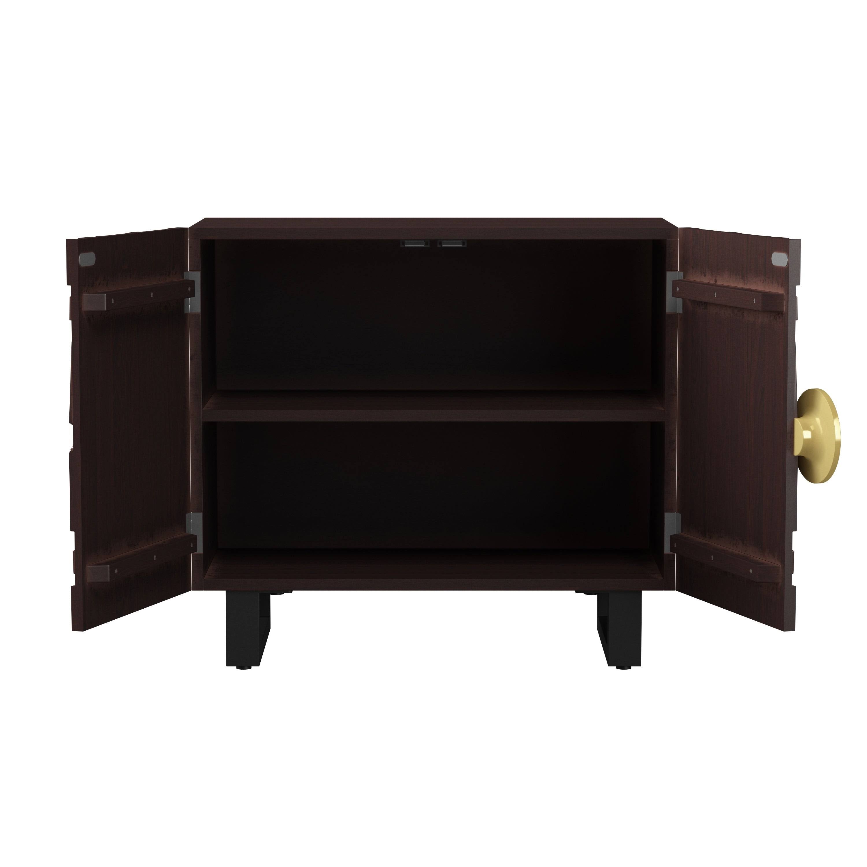 Dark Walnut Wood Sideboard V9326