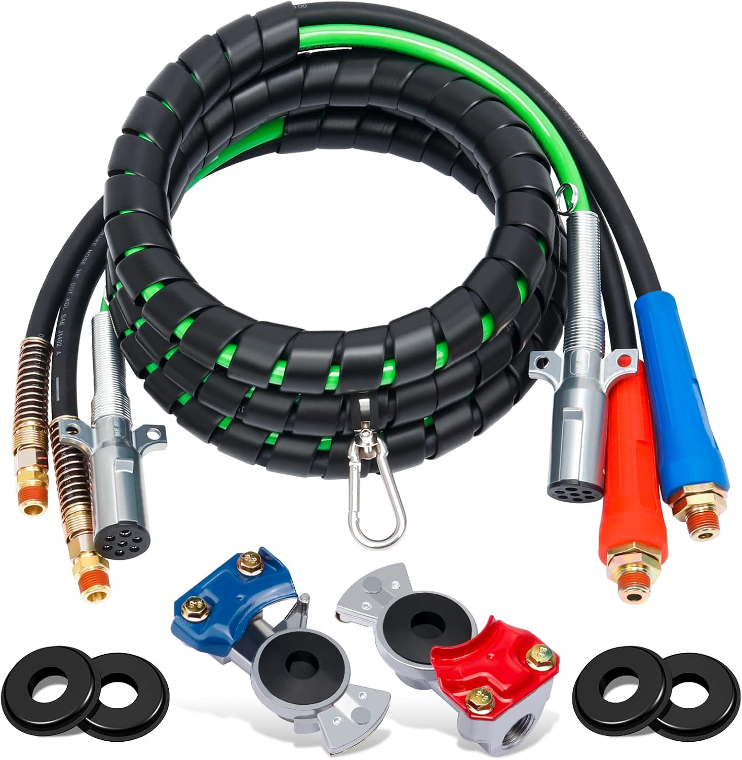 12 FT Semi Truck Air Hose Kit with Glad Hands G479