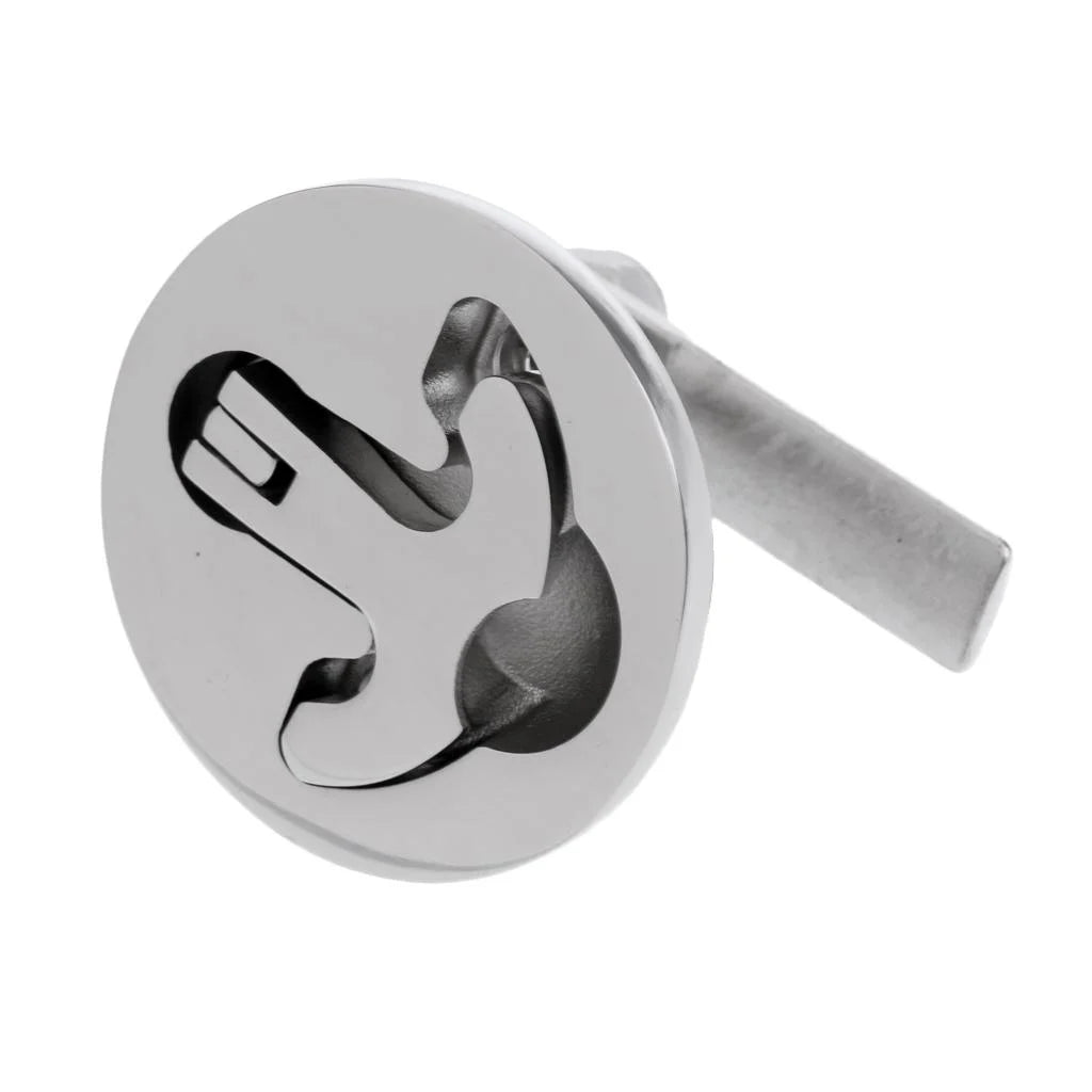 316 Stainless Steel Round Boat Pull, 2 inch 50mm Flush Pull T-Handle Latches K420183