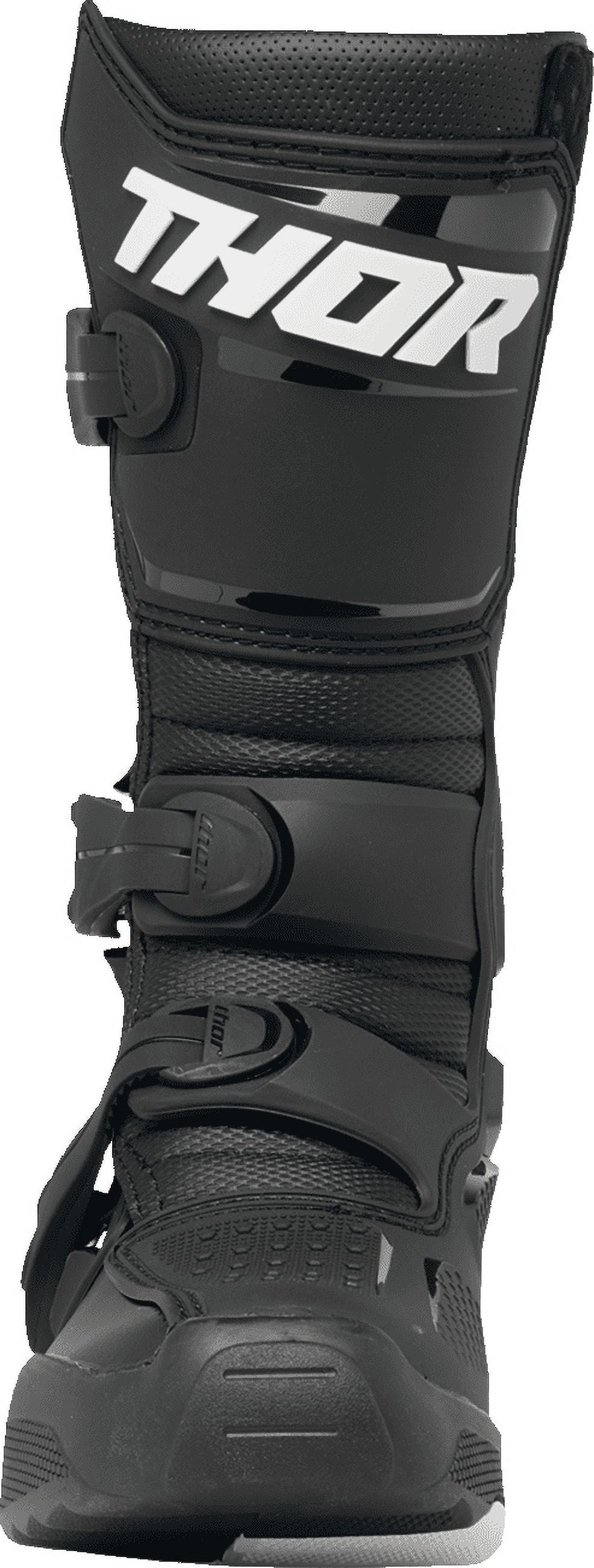 Black/White Youth Motocross Offroad Riding Boots D952448
